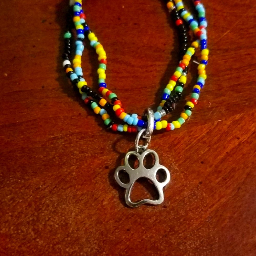 2 bracelets "PAW" & "I LOVE MY DOG"